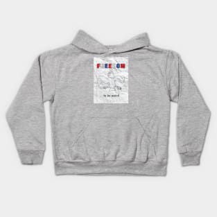 Funny Crumpled Paper Freedom Kids Hoodie